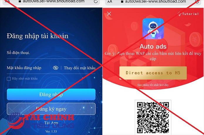 Cảnh báo ứng dụng Auto Ads huy động vốn đa cấp lừa đảo chiếm đoạt tài sản