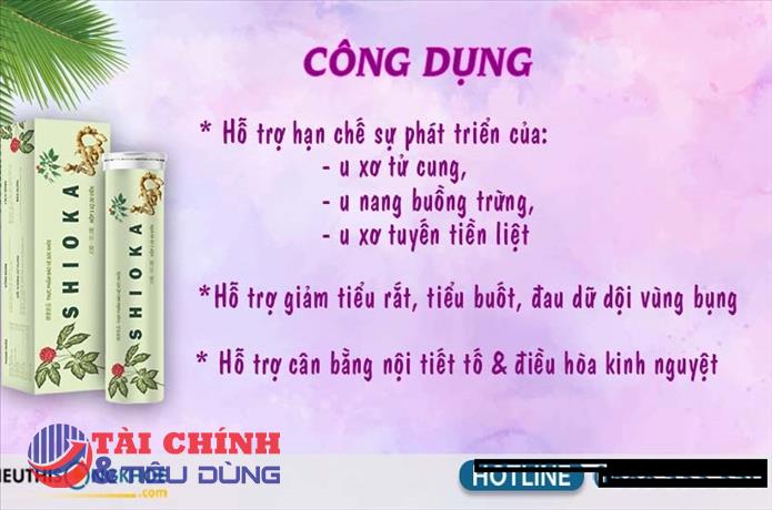 Sản phẩm Viên sủi Shioka đang được quảng cáo thổi phồng công dụng