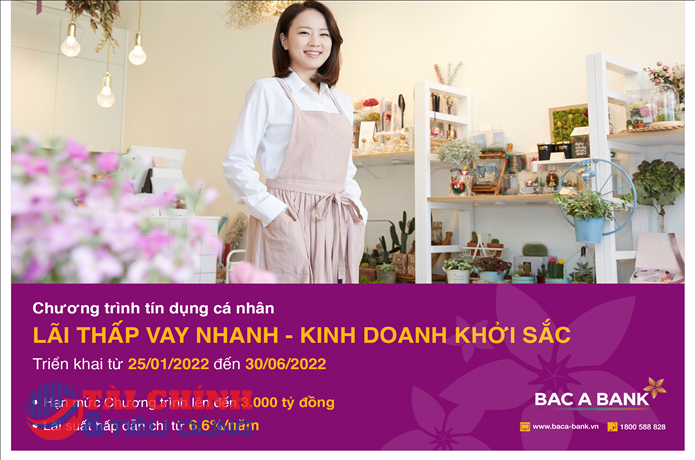 Lãi thấp vay nhanh từ BAC A BANK, khách hàng cá nhân đón cơ hội kinh doanh khởi sắc