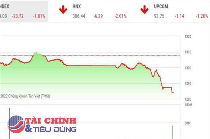 Giao dịch chứng khoán chiều 10/6: VN-Index thủng mốc 1.285 điểm, nhóm thủy sản và phân bón la liệt sàn