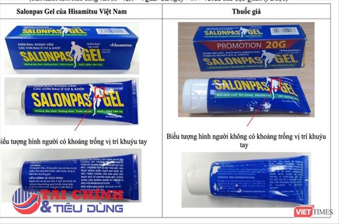 Cảnh báo thuốc Salonpas Gel giả đang được bán trên mạng xã hội