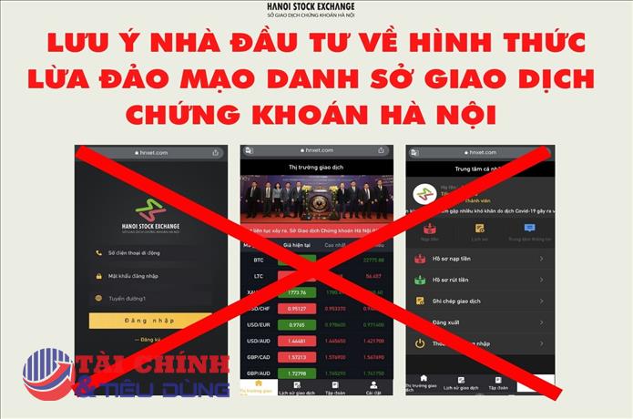 Lưu ý nhà đầu tư về hình thức lừa đảo mạo danh Sở Giao dịch Chứng khoán Hà Nội