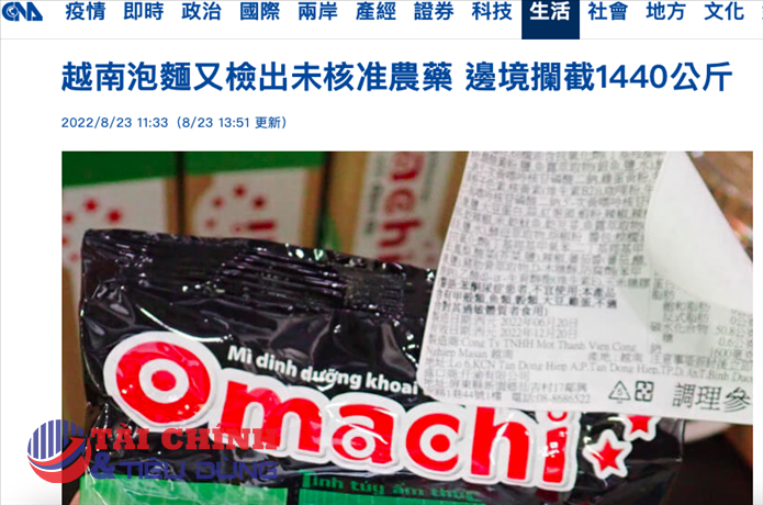 Bộ Công Thương yêu cầu Masan báo cáo vụ mì Omachi bị tiêu hủy ở Đài Loan