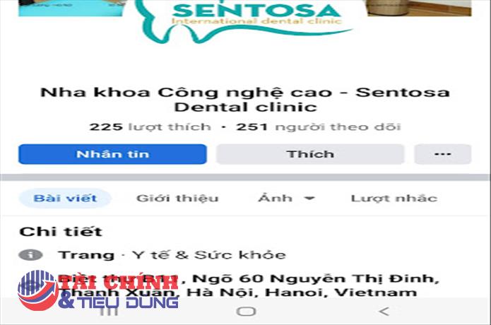 Phòng khám chuyên khoa răng hàm mặt - Nha khoa Sentosa quảng cáo trước khi được cấp phép
