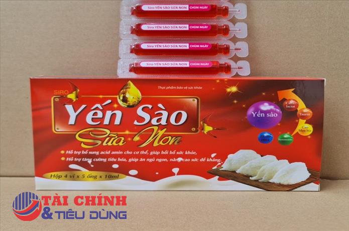 TPBVSK Siro ăn ngủ ngon Yến sào sữa non vi phạm quy định về quảng cáo