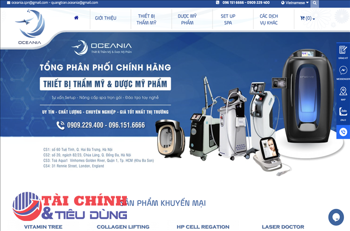 Phòng khám chuyên khoa da liễu của Oceania bị xử phạt
