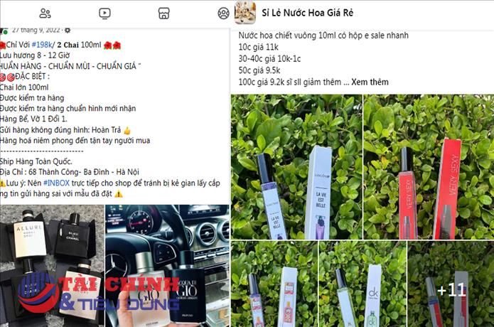 Nước hoa hàng hiệu 'siêu rẻ' tung hoành khắp chợ mạng