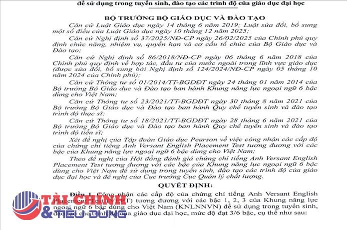 Thí sinh có thêm lựa chọn chứng chỉ tiếng Anh khi xét tuyển đại học 2026