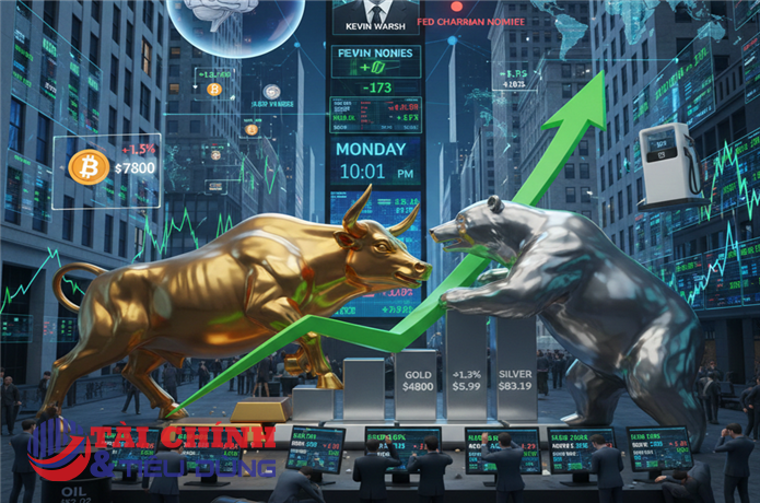 Phố Wall tăng điểm trở lại, vàng và bạc hồi phục sau đợt biến động mạnh