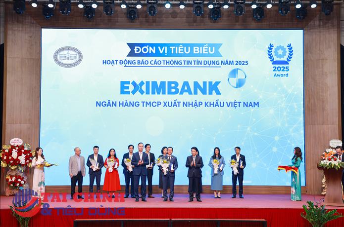 Eximbank được vinh danh là tổ chức tín dụng tiêu biểu trong hoạt động thông tin tín dụng năm 2025
