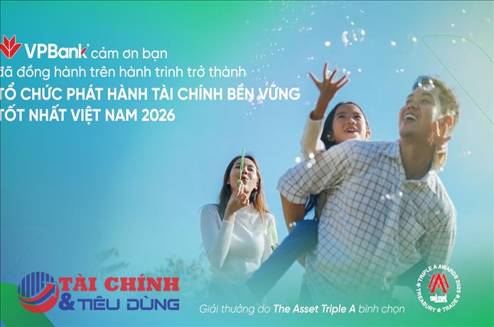 VPBank được vinh danh “Tổ chức phát hành tài chính bền vững tốt nhất Việt Nam 2026”