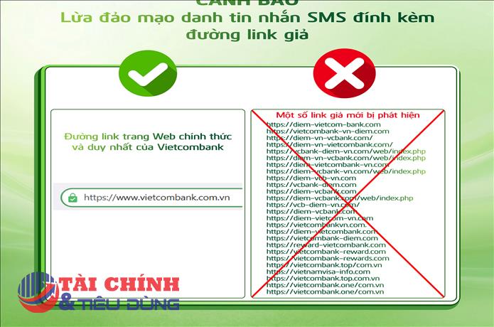 Cảnh báo thủ đoạn giả mạo Vietcombank nhằm chiếm đoạt thông tin để lừa đảo