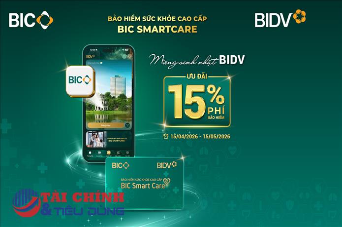 BIC giảm 15% phí bảo hiểm sức khoẻ cao cấp chào mừng ngày thành lập BIDV 