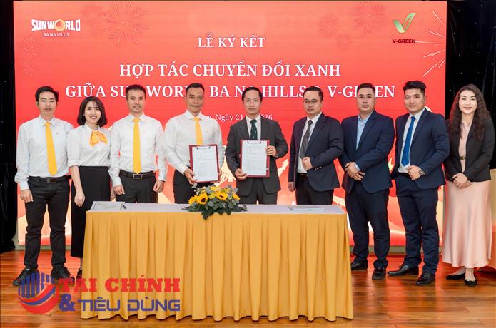 V-Green hợp tác triển khai trạm sạc, tủ đổi pin xe điện VinFast tại Sun World Ba Na Hills