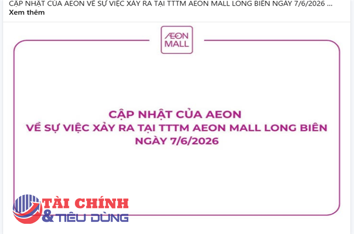 AEON Mall Long Biên xin lỗi vụ khách hàng bị nghi trộm đồ, thừa nhận nhầm lẫn trong xử lý