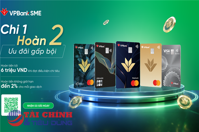 Doanh nghiệp chi tiêu thẻ tín dụng VPBiz nhận hoàn tiền tới 6 triệu đồng 