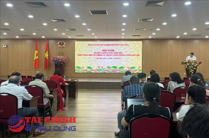 Đảng ủy Doanh nghiệp phường Cầu Giấy: Hoàn thành nhiệm vụ trọng tâm 6 tháng đầu năm 2026