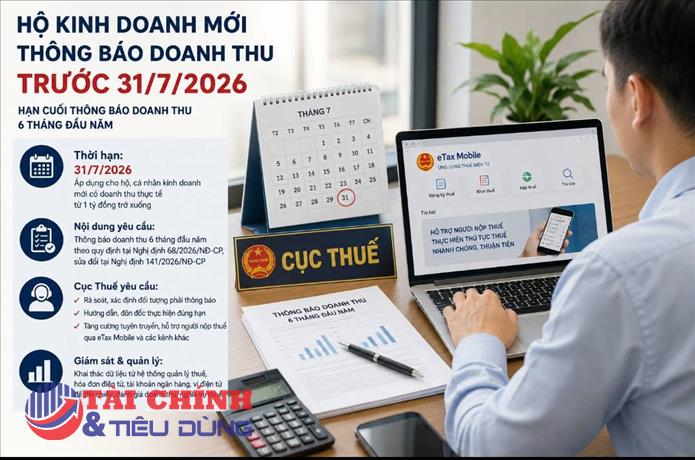 Cục Thuế yêu cầu hộ kinh doanh mới thông báo doanh thu trước 31/7