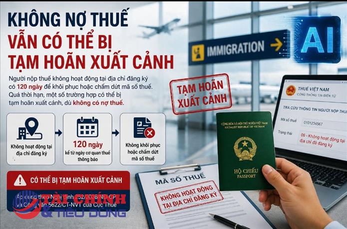 Không nợ thuế vẫn có thể bị tạm hoãn xuất cảnh