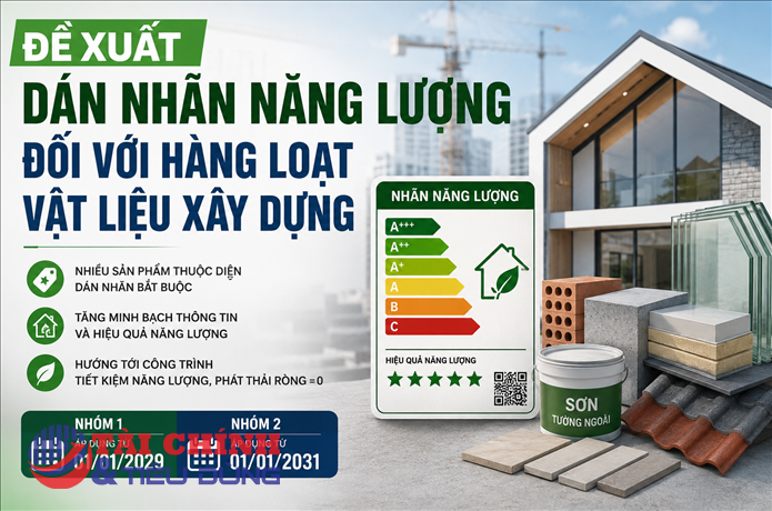 Đề xuất dán nhãn năng lượng bắt buộc với nhiều vật liệu xây dựng