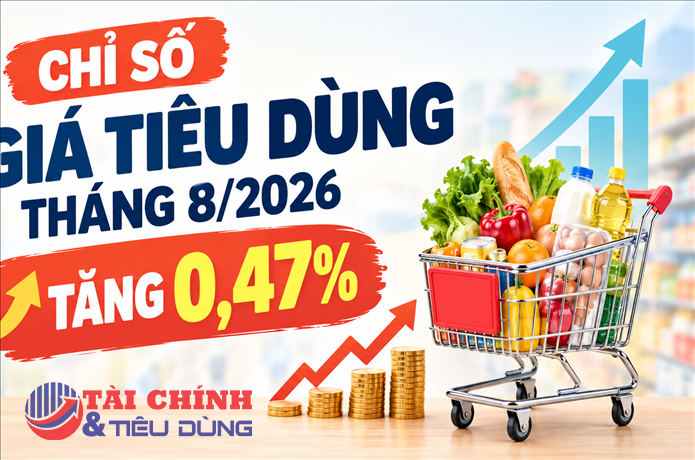 Infographics: Chỉ số giá tiêu dùng 8 tháng năm 2026 tăng 4,45%