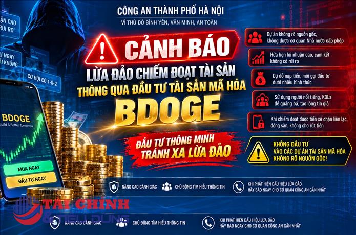 Cảnh báo lừa đảo đầu tư tài sản mã hóa BDOGE
